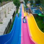 Large Aqua Park Equipment Outdoor Rainbow Waterslide For Adults