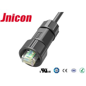 M19 Screw Locking PA66 Nylon Cat5e RJ45 Waterproof Connector