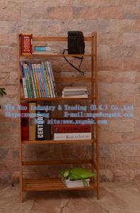 China Wooden ladder shelves, wooden display rack, wooden display stand, wood storage rack factory