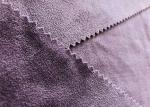400GSM Stretchy 92% Polyester Double Suede Material For Clothing Taro Purple