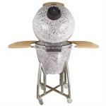 21 Inch Ceramic Barbecue Grill Charcoal Pattern Smoked Garden Ink Painting