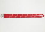 Shiny red color high quality heat transfer printing lanyards for festival