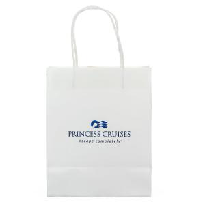 China pantone color printing kraft paper bag flat handle paper bag factory