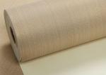 Embossed , Yarn Surface Washable Coffee Vinyl Wallpaper For Living Room
