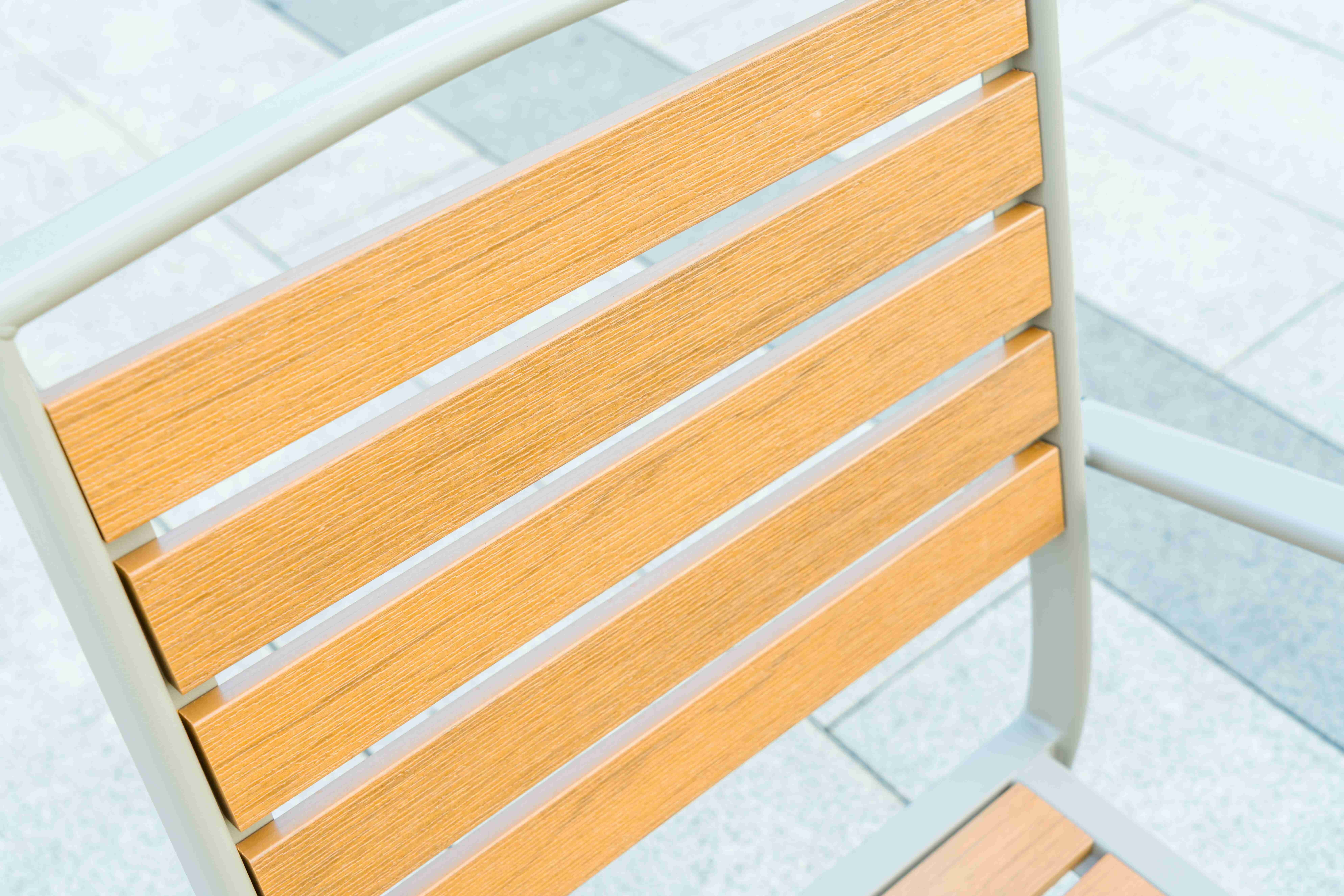 9 Pieces Plastic Wood Outdoor Restaurant Garden Tables Chairs Outdoor Furniture Patio Dinning Table Patio Furniture