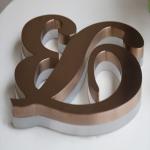 Bronze Gold Backlit Letter Sign Led Electronic Letters Billboard 3D Outdoor