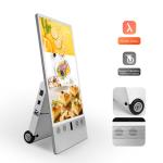 Ip65 Movable A Board Poster , 50Ah Battery Powered Lcd Portable Digital Signage