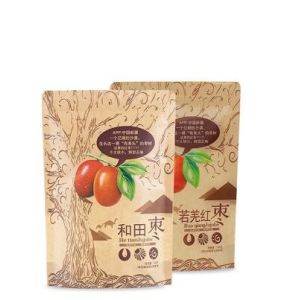 China Flat Bottom Food Coffee Packaging Stand up k Pouch/Brown Kraft Paper Bag on sale