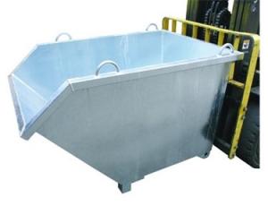 China 4000LBS Forklift Tilt Dumpster Forklift Attachment Dumping Bin factory