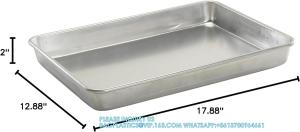 China Wholesale Quater Half Full 18 X 26 Inch Aluminum Baking Pan Cookie Bread Baking Tray Oven Bake Tray Bakery Bakeware factory