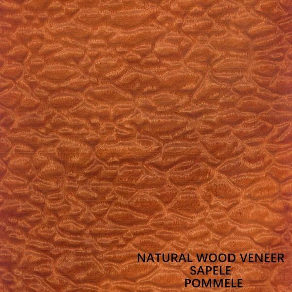 Africa Natural Sapele Wood Veneer Exotic Grain Pommele For Pianos And Furniture