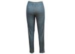 Knitted Ladies Casual Pants Fake Denim Dress Trousers Double Needle Stitch On