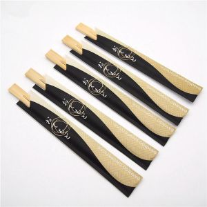 China Sterile Sushi Bamboo Chopsticks Disposable With Paper Sleeve on sale