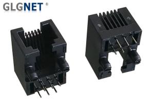China Unshielded 6 PIN Rj11 6P6C Connector Latch Down Right Angle Single Port factory
