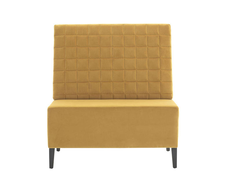 Customized Restaurant Single Card Seat High Back Fabric Hotel Coffee Shop Sofa