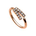 8mm 18 Gauge Rose Gold Nose Ring Clear Gems Double Hoop for Gift