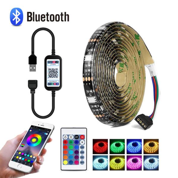 China USB 5050 RGB LED Strip Flexible Adhesive Back Tape With Remote Control  LED Backlight strip for tv factory