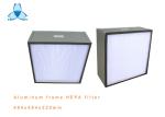 Aluminum Frame Deep Pleat HEPA Air Filter For Clean Room , Efficiency 99.99%