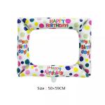 Family Wedding Party Photo Frame Balloons Square Foil Birthday Balloon For Home