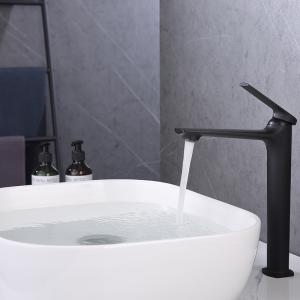 China Brass Modern Vessel Single Hole Single Handle Basin Mixer Tap in Chrome Matte Black Gold Grey factory