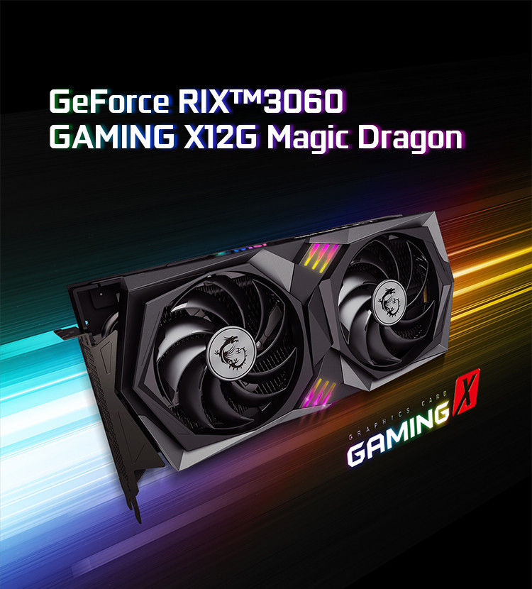 GDDR6 Computer Graphics Card GeForce RTX 3060 GAMING X 12G Overclocking Edition