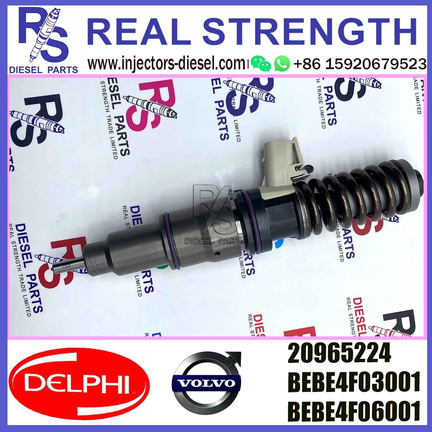 DELPHI 4pin 20965224 21028628 Diesel pump Injector V-O-L-V 20965224 21028628 21106498 E3.3 for V-O-L-V MD11 US07