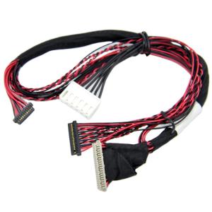 China 20pin 30pin Custom Cable Assemblies LCD LVDS Shield Flat Flexible factory