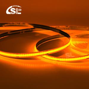 China Electroplate COB 24v COB 320Ds 8mm Ra 85 Golden Yellow Light Strip for Home Lighting factory