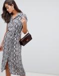 OEM new style animal print grey girls midi shirt dress