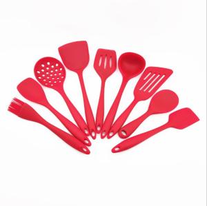 China Creative Non Stick Frying Pan Spatula Soup Spoon Silicone Kitchen Utensil Set factory