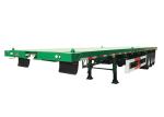 Green 3mm Semi Truck Flatbed Trailer 12 Metre Flatbed 3 Axle Truck