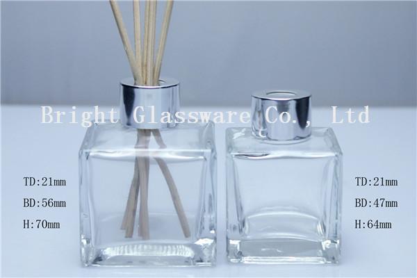 China clear perfume glass bottle with knob lid factory