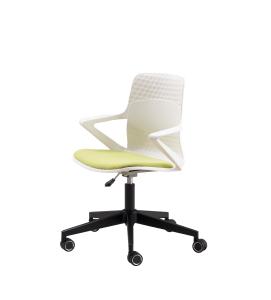 China Modern Swivel PP Plastic Training Chair With Wheels In stock factory