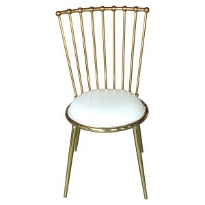China Elegant Simple Wedding Chairs 201 Stainless Steel Frame For Banquet Hall factory