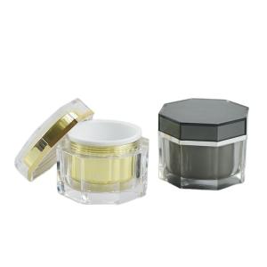 China 150 ML Capacity Acrylic Skin Care Container Irregular Shape Jar Plastic Container OEM/ODM factory