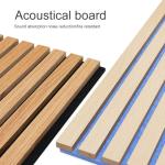 WPC Fluted Wall Panel Wall Acoustic Grille Wood Slats Anti Scratch