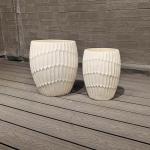 Indoor And Outdoor Spaces Fiberclay Planter With Long-Lasting Life Time Keep 5-6