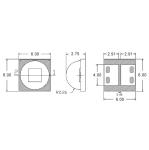 Backlighting Ra 80 4000K LED SMD 6060 6V 100lm