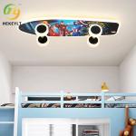 Nordic Bedroom Children'S Room Ceiling Light Cartoon Eye Protection Scooter