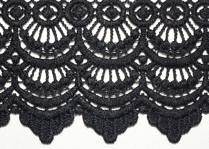 Guipure Polyester Lace Trims With Heavy Embroidery French Venice Chemical Ribbon