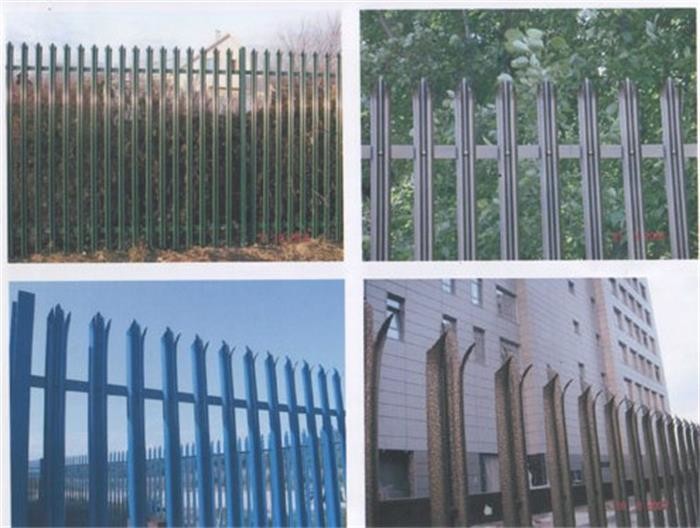Welding Firmly Galvanised Metal Palisade Fence , Palisade Fence Pales