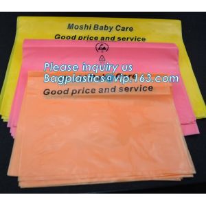 Custom print ldpe hdpe die cut handle carry poly apparel plastic merchandise