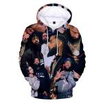 Adult Size Polyester Long Sleeve Pullover Digital Printing Hoodie