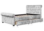 Upholstered Tufted Storage Bed Queen Size European Bedroom Customized