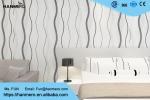 Waterproof Non woven Wallpaper Curve Lines Pattern for Living Room 0.53*10M
