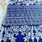 High End Exclusive White Bridal Tulle Lace Fabric Handmade Embroidery