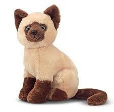 China Sitting Pose Brown Cat Plush Toys factory