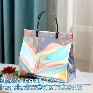 China Holographic Rainbow Handbag Reusable Bags, Gym Sports Security Travel Beach Lunch Box Restaurant Takeouts factory