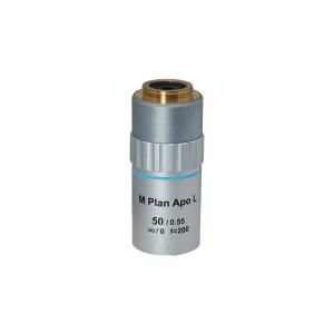 China Long Working Focus Achromatic Objective Lens 50X Microscope Objective Flat Field factory