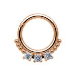 Shiny Zircons Piercing Nose Bridge Jewelry Hinged Segment Piercing Jewelry